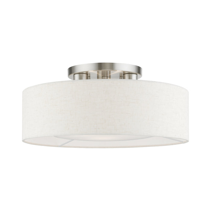 Livex Lighting 40143-92 Three Light Semi-Flush Mount, English Bronze