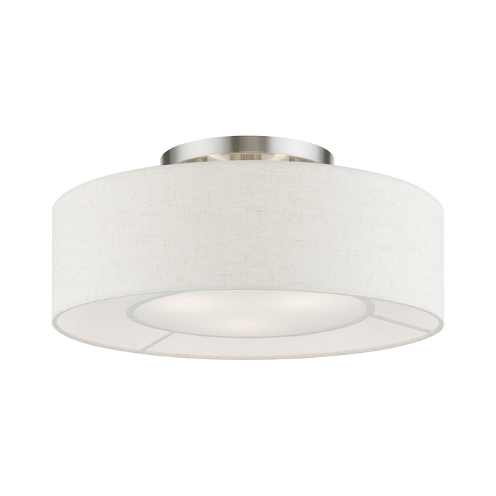 Livex Lighting 40143-92 Three Light Semi-Flush Mount, English Bronze