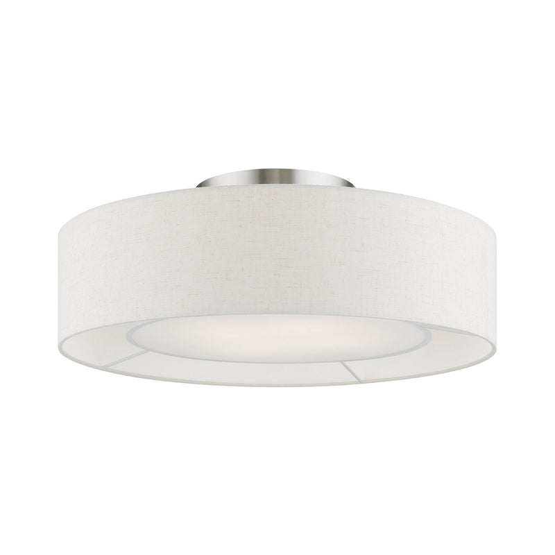 Livex Lighting 40144-92 Four Light Semi-Flush Mount, English Bronze