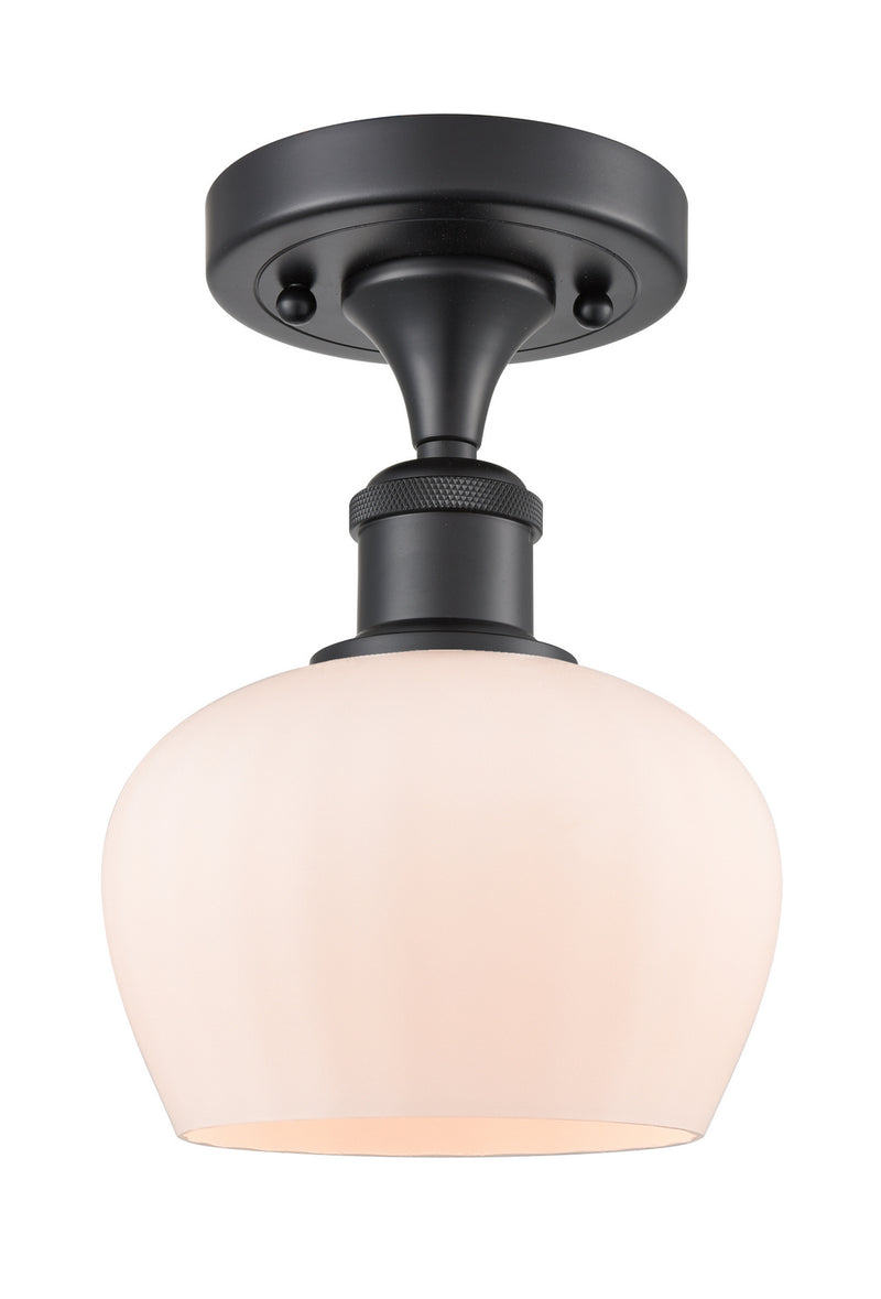 Innovations 516-1C-BK-G91-LED LED Semi-Flush Mount, Matte Black