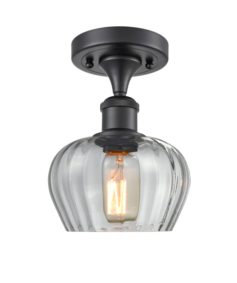 Innovations 516-1C-BK-G92-LED LED Semi-Flush Mount, Matte Black