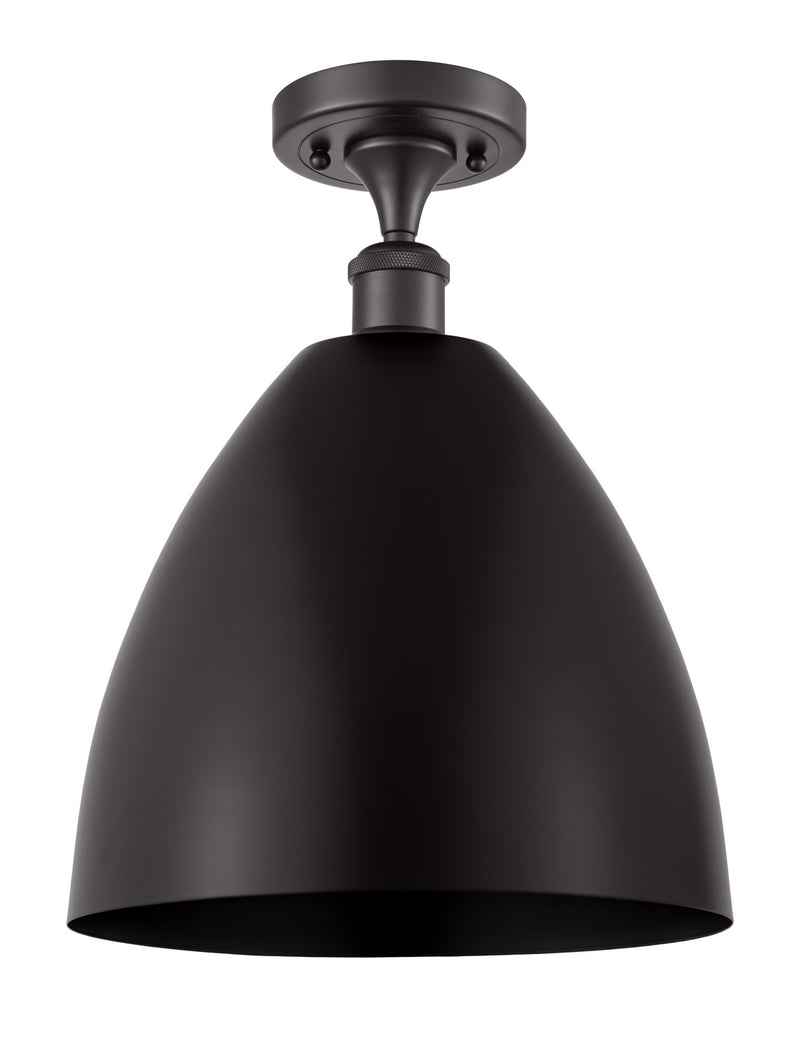 Innovations 516-1C-BK-MBD-12-BK One Light Semi-Flush Mount, Matte Black