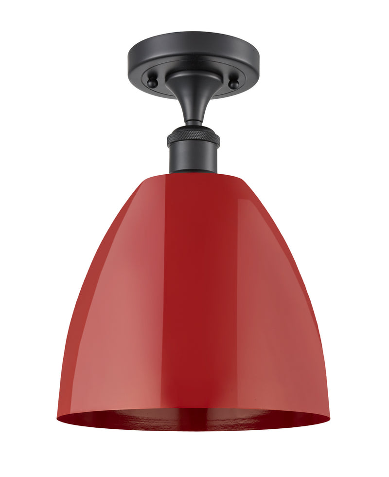 Innovations 516-1C-BK-MBD-9-RD One Light Semi-Flush Mount, Matte Black