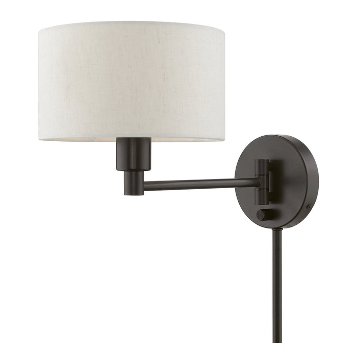 Livex Lighting 40940-92 One Light Swing Arm Wall Lamp, English Bronze