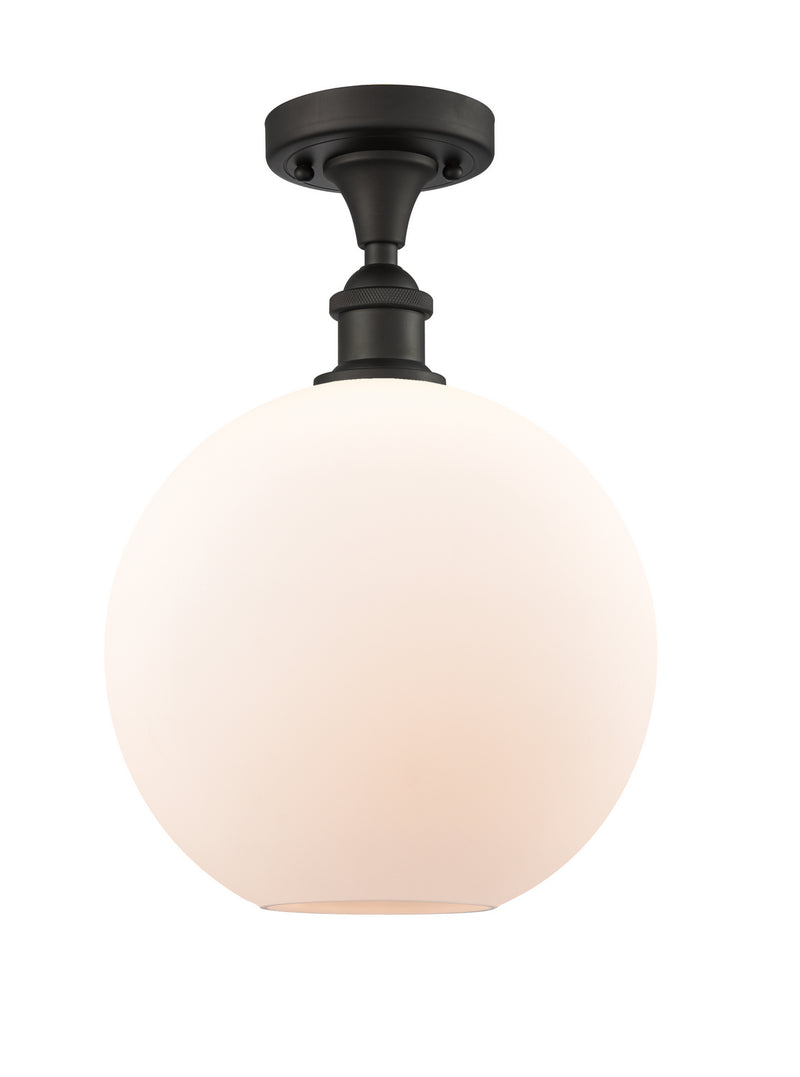 Innovations 516-1C-OB-G121-10 One Light Semi-Flush Mount, Oil Rubbed Bronze