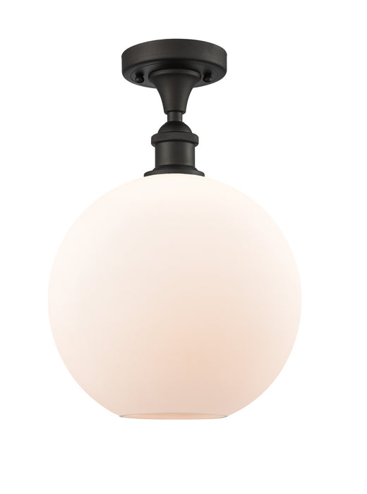 Innovations 516-1C-OB-G121-10 One Light Semi-Flush Mount, Oil Rubbed Bronze