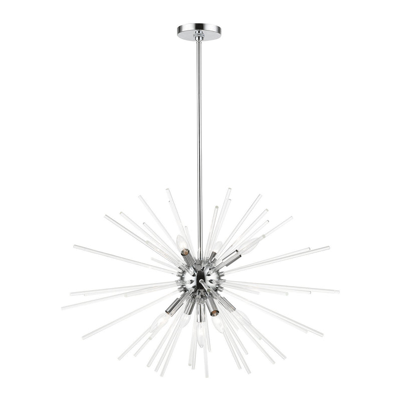 Livex Lighting 41255-05 Nine Light Chandelier, Polished Chrome