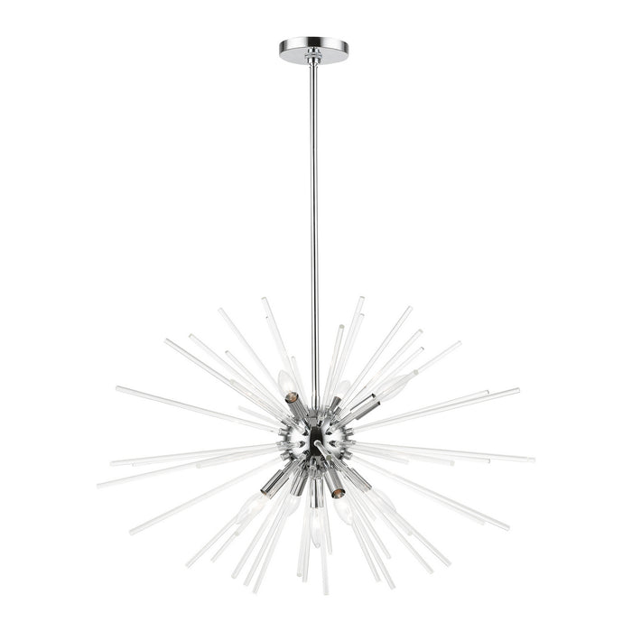 Livex Lighting 41255-05 Nine Light Chandelier, Polished Chrome