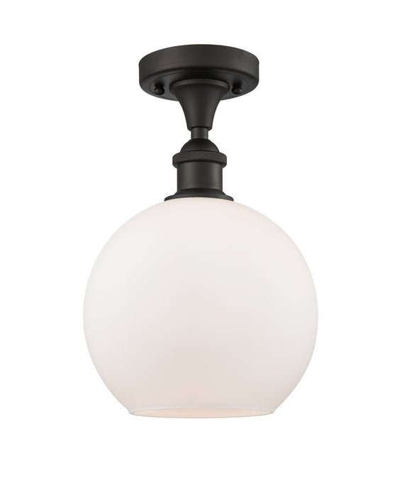 Innovations 516-1C-OB-G121-8 One Light Semi-Flush Mount, Oil Rubbed Bronze