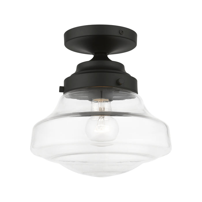 Livex Lighting 41291-04 One Light Semi-Flush Mount, Black