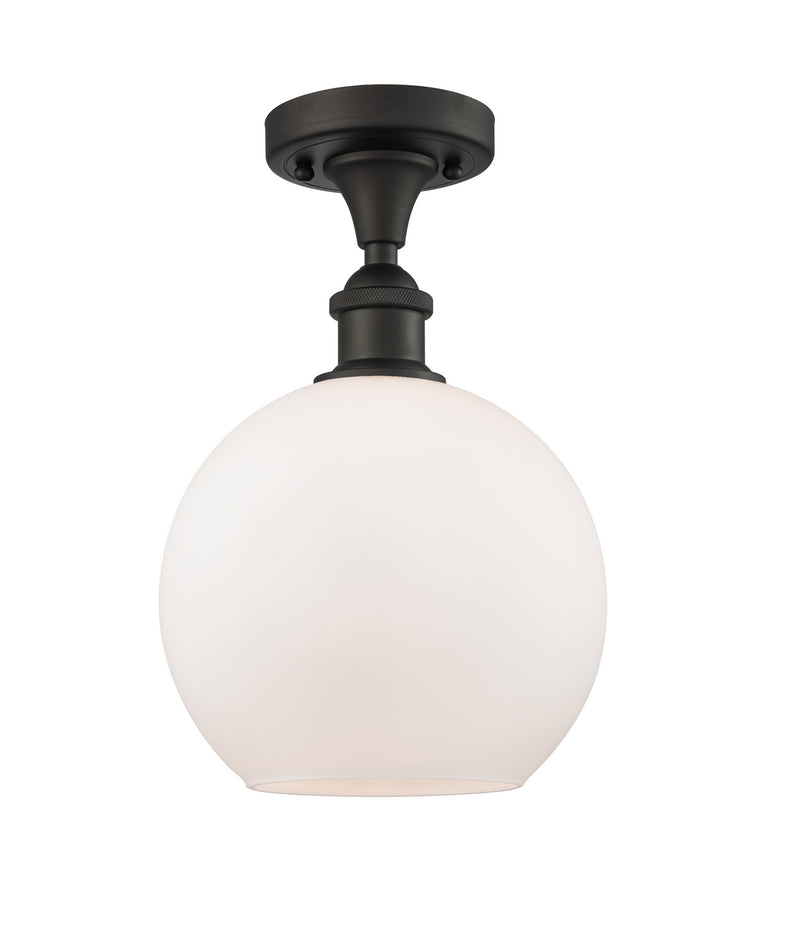 Innovations 516-1C-OB-G121-8-LED LED Semi-Flush Mount, Oil Rubbed Bronze