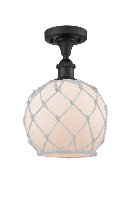 Innovations 516-1C-OB-G121-8RW One Light Semi-Flush Mount, Oil Rubbed Bronze