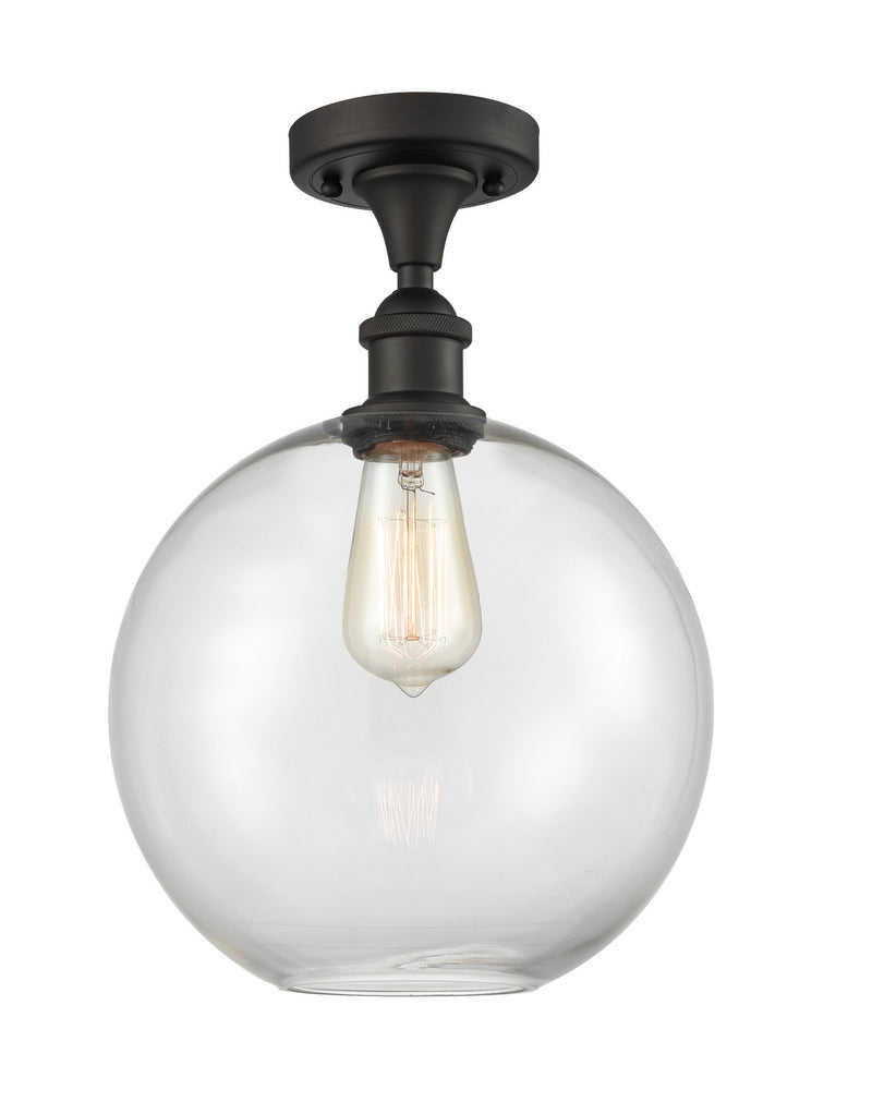 Innovations 516-1C-OB-G122-10 One Light Semi-Flush Mount, Oil Rubbed Bronze