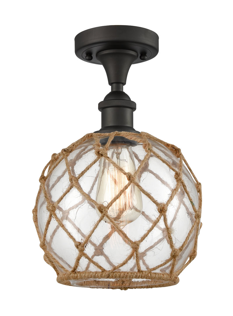 Innovations 516-1C-OB-G122-8RB-LED LED Semi-Flush Mount, Oil Rubbed Bronze