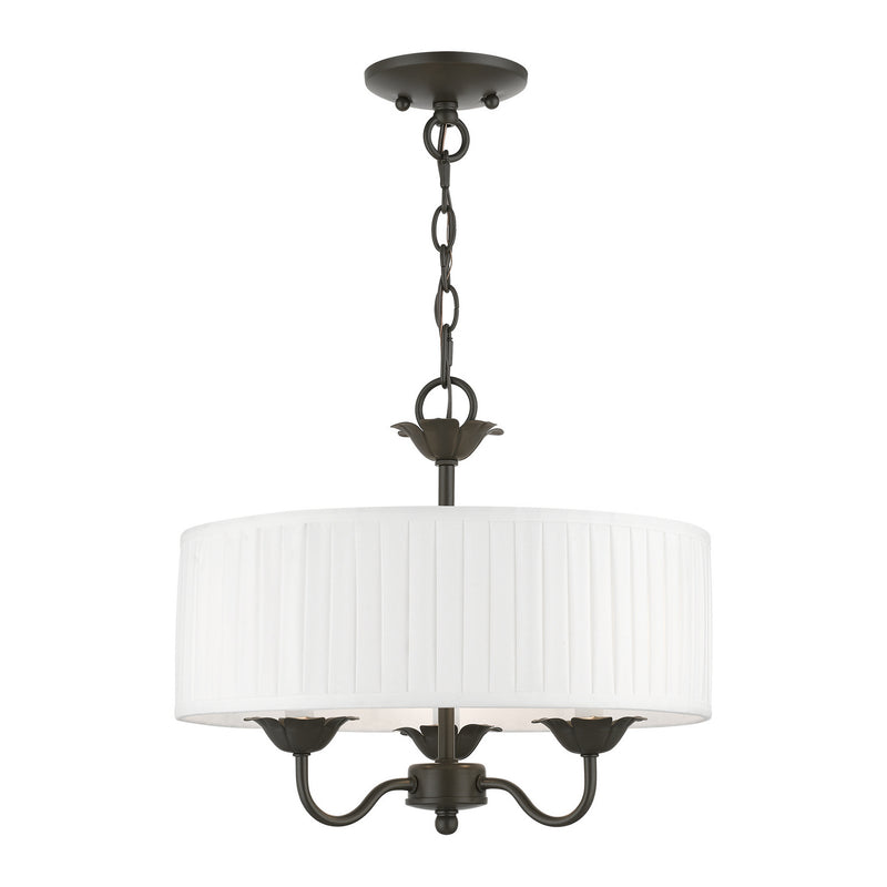 Livex Lighting 41773-92 Three Light Pendant, English Bronze
