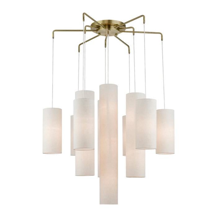 Livex Lighting 42657-01 15 Light Foyer Chandelier, Antique Brass