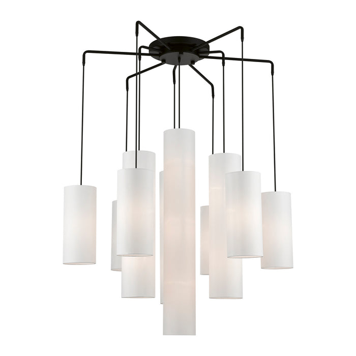 Livex Lighting 42658-04 15 Light Foyer Chandelier, Black