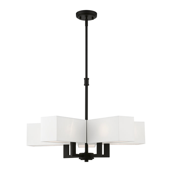 Livex Lighting 42675-04 Five Light Chandelier, Black