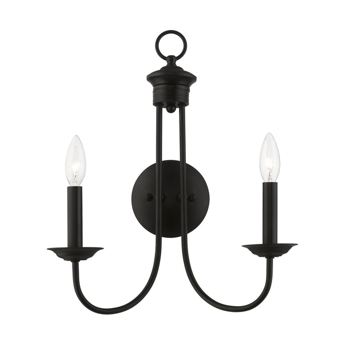 Livex Lighting 42682-04 Two Light Wall Sconce, Black
