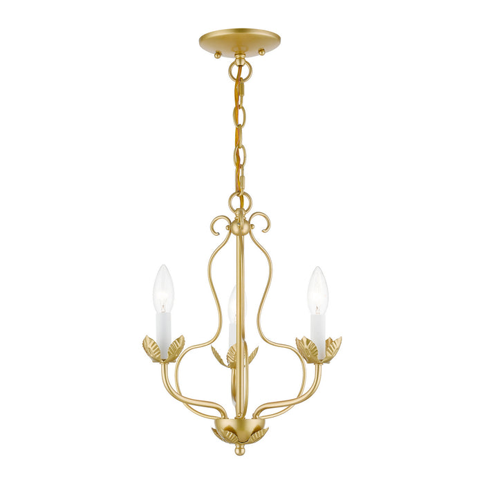 Livex Lighting 42903-33 Three Light Chandelier, Soft Gold