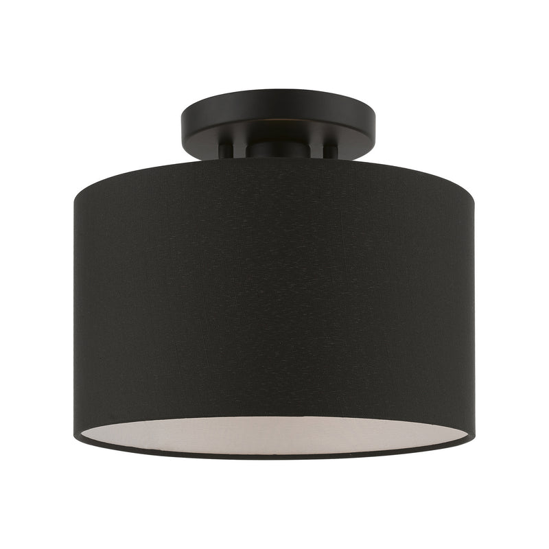Livex Lighting 45662-04 One Light Semi-Flush Mount, Black