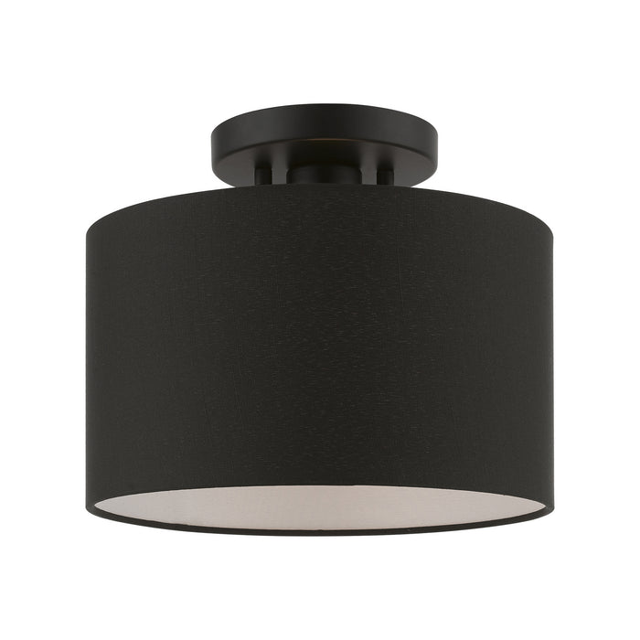 Livex Lighting 45662-04 One Light Semi-Flush Mount, Black