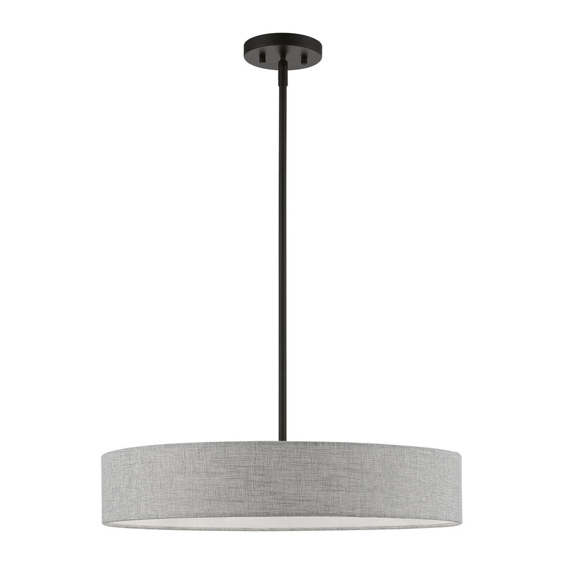 Livex Lighting 46144-04 Four Light Pendant, Black