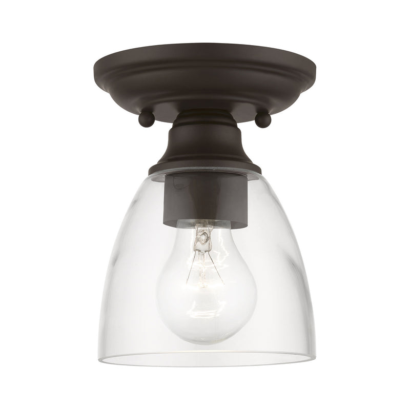 Livex Lighting 46331-07 One Light Semi-Flush Mount, Bronze