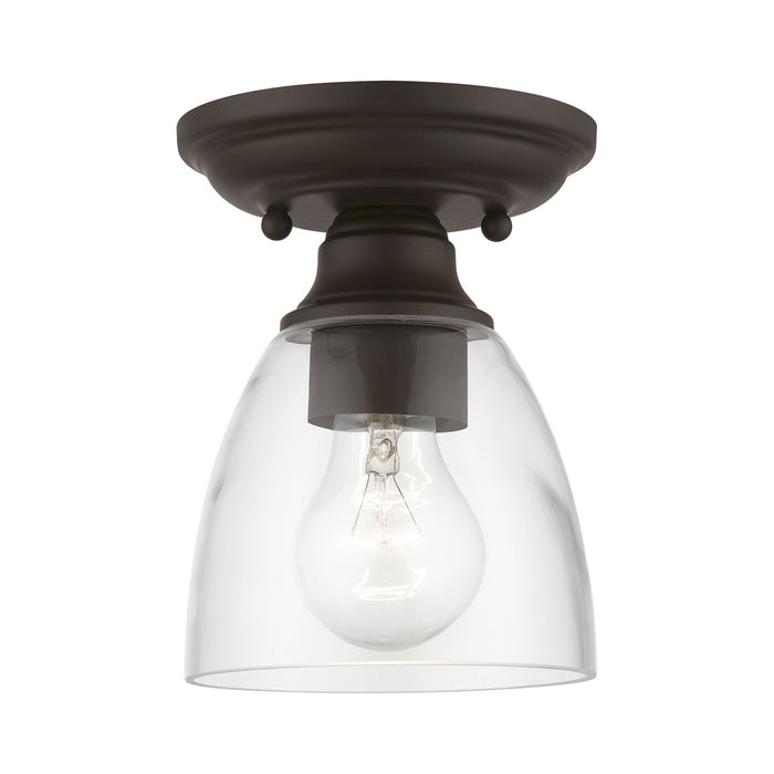 Livex Lighting 46331-07 One Light Semi-Flush Mount, Bronze
