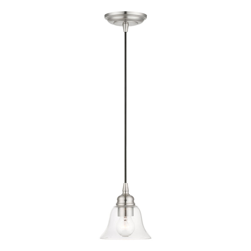 Livex Lighting 46480-91 One Light Pendant, Brushed Nickel