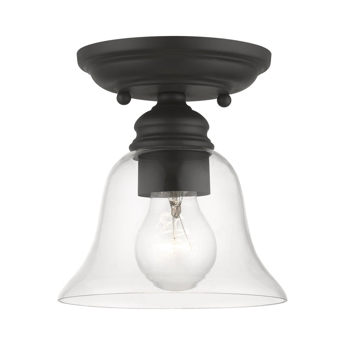 Livex Lighting 46481-04 One Light Semi-Flush Mount, Black