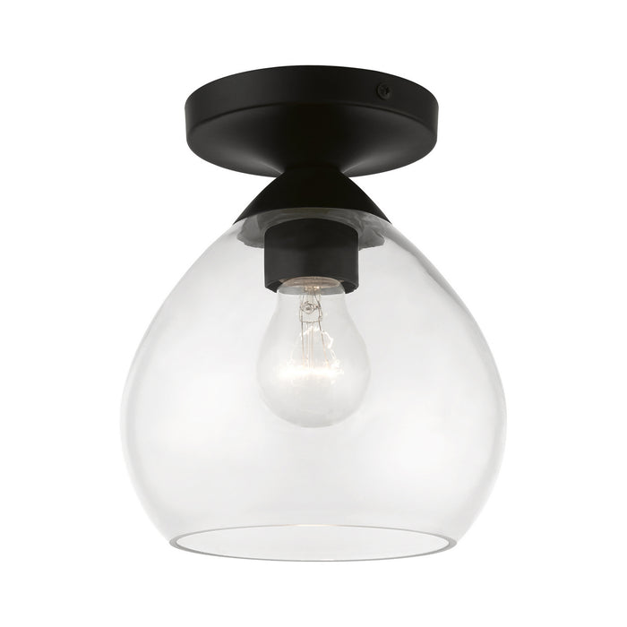 Livex Lighting 46500-04 One Light Semi-Flush Mount, Black