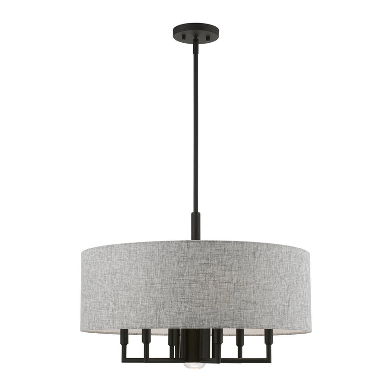 Livex Lighting 46736-04 Seven Light Chandelier, Black