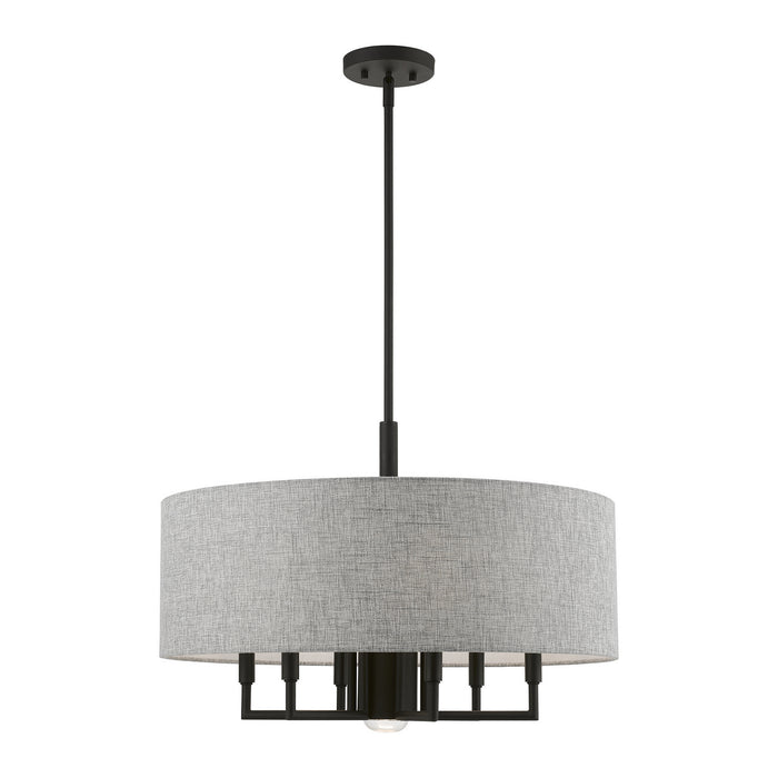 Livex Lighting 46736-04 Seven Light Chandelier, Black