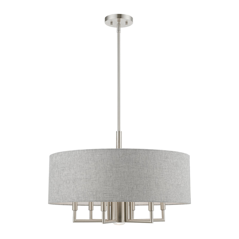Livex Lighting 46736-91 Seven Light Chandelier, Brushed Nickel
