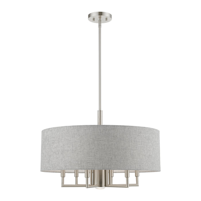 Livex Lighting 46736-91 Seven Light Chandelier, Brushed Nickel