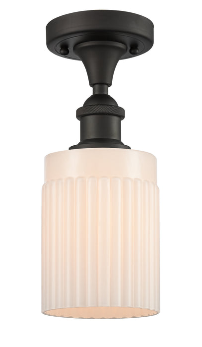 Innovations 516-1C-OB-G341-LED LED Semi-Flush Mount, Oil Rubbed Bronze