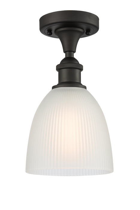 Innovations 516-1C-OB-G381 One Light Semi-Flush Mount, Oil Rubbed Bronze
