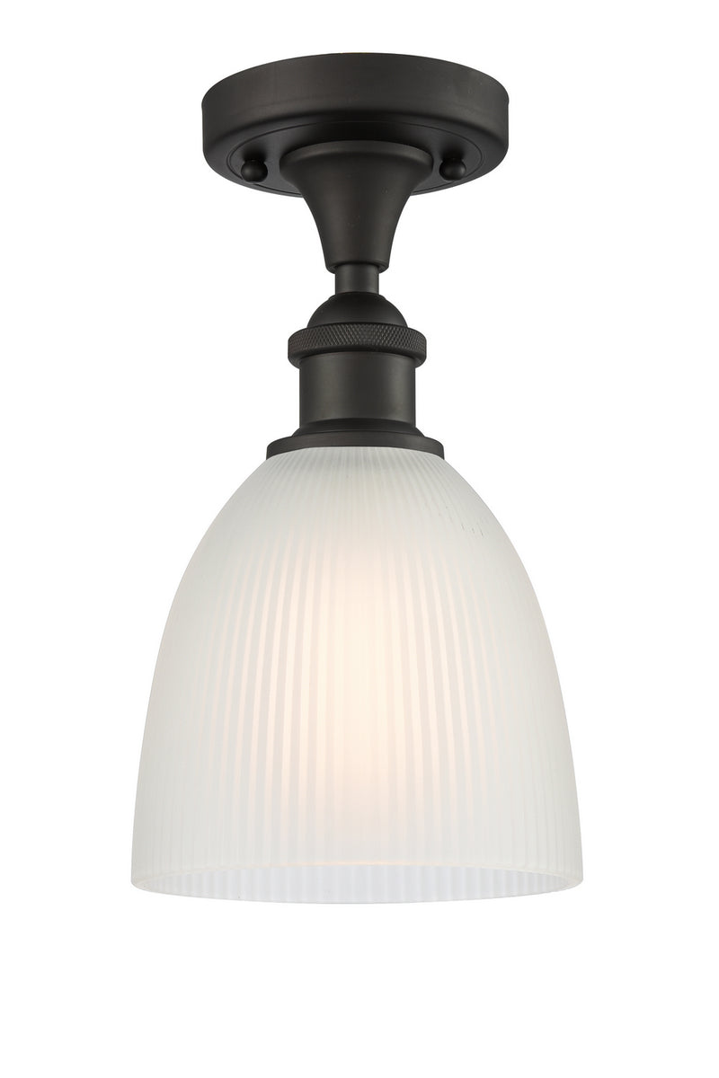 Innovations 516-1C-OB-G381-LED LED Semi-Flush Mount, Oil Rubbed Bronze