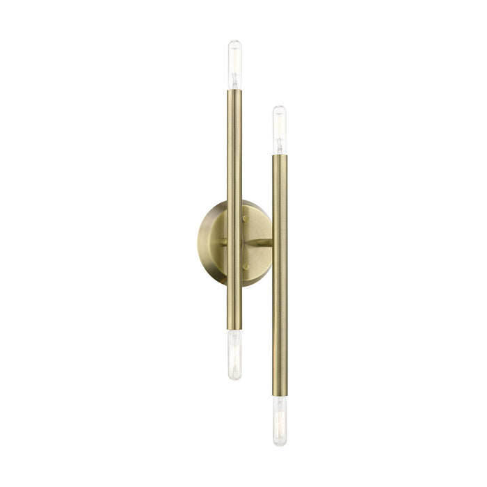 Livex Lighting 46771-01 Four Light Wall Sconce, Antique Brass