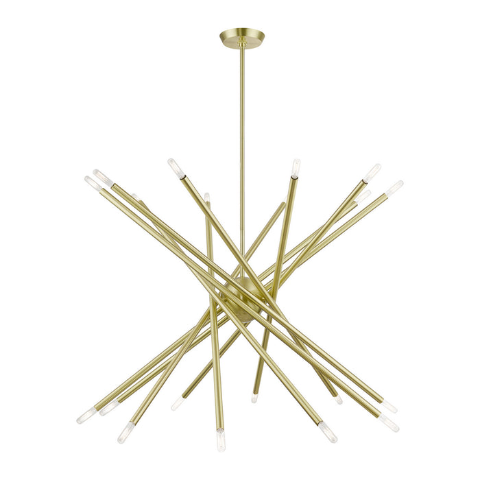 Livex Lighting 46779-12 20 Light Chandelier, Satin Brass