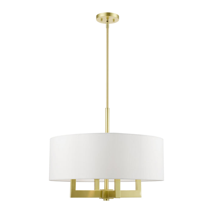 Livex Lighting 48786-12 Four Light Chandelier, Satin Brass
