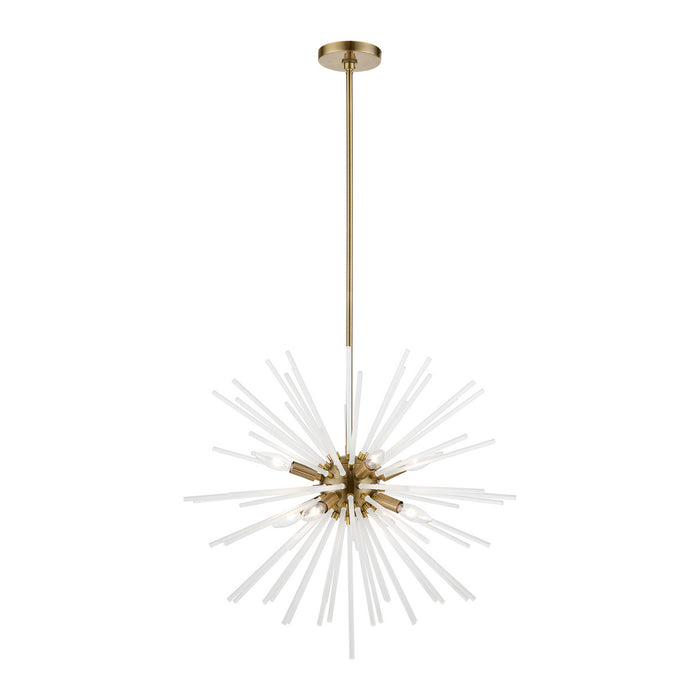 Livex Lighting 48826-01 Eight Light Chandelier, Antique Brass