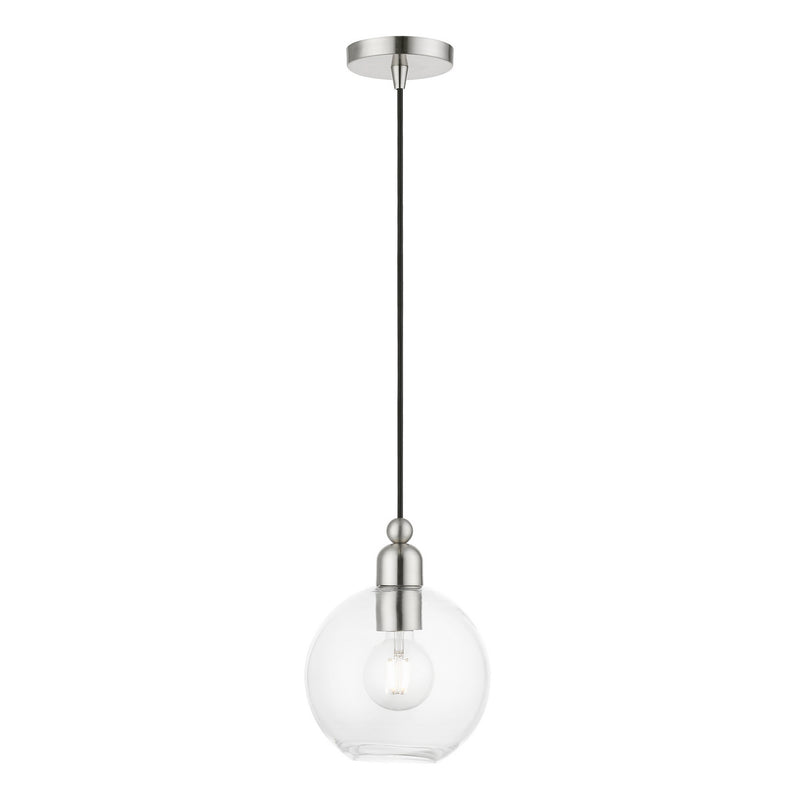 Livex Lighting 48972-91 One Light Pendant, Brushed Nickel
