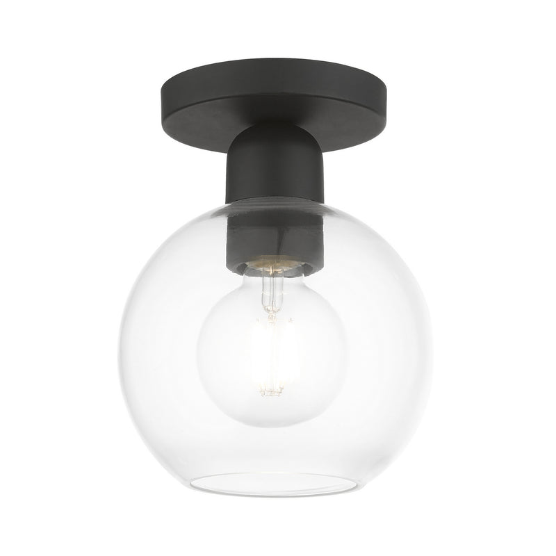 Livex Lighting 48977-04 One Light Semi-Flush Mount, Black