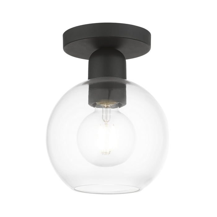 Livex Lighting 48977-04 One Light Semi-Flush Mount, Black