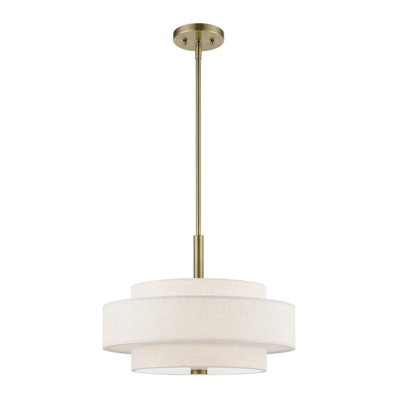 Livex Lighting 52137-01 Four Light Chandelier, Antique Brass