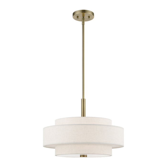 Livex Lighting 52137-01 Four Light Chandelier, Antique Brass