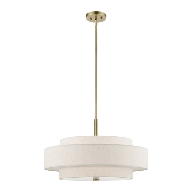 Livex Lighting 52138-01 Five Light Chandelier, Antique Brass