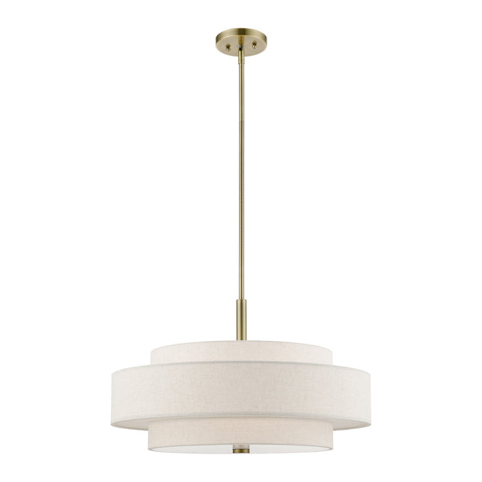 Livex Lighting 52138-01 Five Light Chandelier, Antique Brass